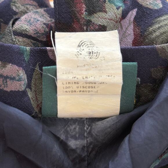 Vintage Geiger Collections Floral Lined Pleated Full Midi Skirt w/ Pockets-30" - Picture 6 of 7